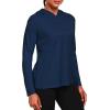 image:imageNELEUS Womens Sun Protection Running Shirts Workout Athletic Shirts with Hoods2651 Navy BlueBluePurple 3 Pack