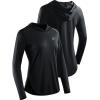 image:imageNELEUS Womens Sun Protection Running Shirts Workout Athletic Shirts with Hoods8090 BlackBlackBlack 3 Pack