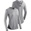 image:imageNELEUS Womens Sun Protection Running Shirts Workout Athletic Shirts with Hoods8090 BlackGreyBlue 3 Pack