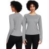 image:imageNELEUS Womens UPF 50 Long Sleeve Shirt Workout Running Tops Hiking8502 BlackGreyWhite 3 Pack