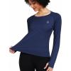 image:imageNELEUS Womens UPF 50 Long Sleeve Shirt Workout Running Tops Hiking8502 BlackGreyWhite 3 Pack