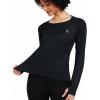image:imageNELEUS Womens UPF 50 Long Sleeve Shirt Workout Running Tops Hiking8502 BlackGreyWhite 3 Pack