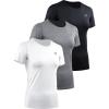 image:imageNELEUS Womens 3 Pack Athletic Running Shirt Workout Compression Shirts8017 BlackGreyWhite