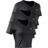 image:imageNELEUS Womens 3 Pack Compression Workout Athletic ShirtVneck BlackBlackBlack  3 Pack