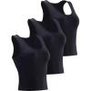 image:imageNELEUS Womens Running Crop Tank Tops Dry Fit Workout Athletic Crop Shirts Pack of 38080 BlackBlackBlack 3 Pack