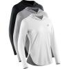 image:imageNELEUS Womens Sun Protection Running Shirts Workout Athletic Shirts with Hoods8090 BlackGreyWhite 3 Pack