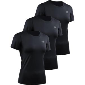 image:imageNELEUS Womens 3 Pack Athletic Running Shirt Workout Compression Shirts8017 BlackBlackBlack