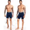 image:imageNELEUS 3 or 6 Pack Compression Shorts for Men Spandex Sport Shorts Running Athletic Workout Performance Baselayer Underwear6011 Black 3 Pcs navy Blue 3 Pcs
