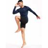 image:imageNELEUS 4 Pack Mens Workout Long Sleeve Shirts Compression Dry Fit Muscle Tops5009 Crew Neckblack grey navy red