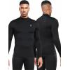 image:imageNELEUS 4 Pack Mens Workout Long Sleeve Shirts Compression Dry Fit Muscle Tops5024 Mock Neckblack black black black