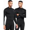 image:imageNELEUS 4 Pack Mens Workout Long Sleeve Shirts Compression Dry Fit Muscle Tops5024 Mock Neckblack black black black