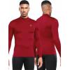 image:imageNELEUS 4 Pack Mens Workout Long Sleeve Shirts Compression Dry Fit Muscle Tops5024 Mock Neckblack grey navy red