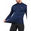 image:imageNELEUS 4 Pack Mens Workout Long Sleeve Shirts Compression Dry Fit Muscle Tops5024 Mock Neckblack grey navy white