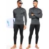 image:imageNELEUS 4 Pack Mens Workout Long Sleeve Shirts Compression Dry Fit Muscle Tops5024 Mock Neckblack grey navy white