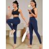 image:imageNELEUS Womens High Waist Running Workout Leggings for Yoga with Pockets9017 Yoga Pant 2 Packblack navy Blue