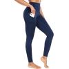 image:imageNELEUS Womens High Waist Running Workout Leggings for Yoga with Pockets9017 Yoga Pant 2 Packblack navy Blue