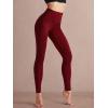 image:imageNELEUS Womens High Waist Running Workout Leggings for Yoga with Pockets9017 Yoga Pant 2 Packblack red