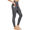 image:imageNELEUS Womens High Waist Running Workout Leggings for Yoga with Pockets9033 Yoga Pant 2 Pack Black black