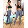 image:imageNELEUS Womens High Waist Running Workout Leggings for Yoga with Pockets9033 Yoga Pant 2 Pack Black navy Blue