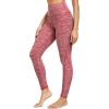 image:imageNELEUS Womens High Waist Running Workout Leggings for Yoga with Pockets9033 Yoga Pant 2 Pack Black red