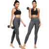 image:imageNELEUS Womens High Waist Running Workout Leggings for Yoga with Pockets9033 Yoga Pant 2 Pack Black red