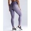 image:imageNELEUS Womens High Waist Running Workout Leggings for Yoga with Pockets9069 BackLight Purple  2 Pack