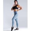 image:imageNELEUS Womens High Waist Running Workout Leggings for Yoga with Pockets9069 BlackLight Steel Blue  2 Pack