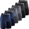 image:imageNELEUS 3 or 6 Pack Compression Shorts for Men Spandex Sport Shorts Running Athletic Workout Performance Baselayer Underwear6011 Black 2pcs grey2pcs navy Blue 2 Pcs