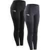 image:imageNELEUS Womens High Waist Running Workout Leggings for Yoga with Pockets9017 Yoga Pant 2 Packblack grey