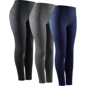 image:imageNELEUS Womens High Waist Running Workout Leggings for Yoga with Pockets9069 BlackGreyDark Navy 3 Pack