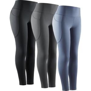 image:imageNELEUS Womens High Waist Running Workout Leggings for Yoga with Pockets9069 BlackGreyNavy Blue 3 Pack