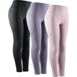 image:imageNELEUS Womens High Waist Running Workout Leggings for Yoga with Pockets9069 BlackLight PurpleLavender Blush 3 Pack