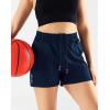 image:imageNELEUS Womens Lightweight Running Shorts Workout Athletic Short for Yoga with Pocket4 Inseam BlackGreyNavy Blue  3 Pack