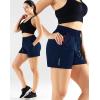 image:imageNELEUS Womens Lightweight Running Shorts Workout Athletic Short for Yoga with Pocket4 Inseam BlackGreyNavy Blue  3 Pack
