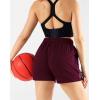 image:imageNELEUS Womens Lightweight Running Shorts Workout Athletic Short for Yoga with Pocket4 Inseam BlackGreyRed  3 Pack