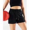 image:imageNELEUS Womens Lightweight Running Shorts Workout Athletic Short for Yoga with Pocket4 Inseam BlackGreyRed  3 Pack