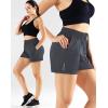 image:imageNELEUS Womens Lightweight Running Shorts Workout Athletic Short for Yoga with Pocket4 Inseam BlackGreyRed  3 Pack