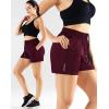 image:imageNELEUS Womens Lightweight Running Shorts Workout Athletic Short for Yoga with Pocket4 Inseam BlackRedBlackish Green  3 Pack