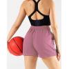 image:imageNELEUS Womens Lightweight Running Shorts Workout Athletic Short for Yoga with Pocket4 Inseam PinkGreyWhite 3 Pack
