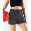 image:imageNELEUS Womens Lightweight Running Shorts Workout Athletic Short for Yoga with Pocket4 Inseam PinkGreyWhite 3 Pack