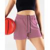 image:imageNELEUS Womens Lightweight Running Shorts Workout Athletic Short for Yoga with Pocket4 Inseam PinkGreyWhite 3 Pack