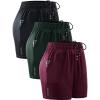 image:imageNELEUS Womens Lightweight Running Shorts Workout Athletic Short for Yoga with Pocket4 Inseam BlackRedBlackish Green  3 Pack