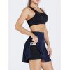 image:imageNELEUS Womens 2 in 1 Tennis Skirts with Pockets Athletic Running ShortsSkirts BlackGreyNavy Blue 3 Pack