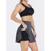 image:imageNELEUS Womens 2 in 1 Tennis Skirts with Pockets Athletic Running ShortsSkirts BlackGreyWhite 3 Pack