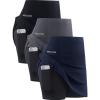 image:imageNELEUS Womens 2 in 1 Tennis Skirts with Pockets Athletic Running ShortsSkirts BlackGreyNavy Blue 3 Pack