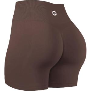 image:imageNELEUS Workout ShortsLegging for Women Scrunch Seamless Soft High Waist Gym ShortsPantsQ1055 1 Pack coffe