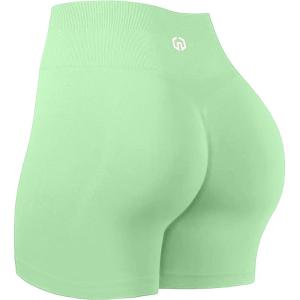 image:imageNELEUS Workout ShortsLegging for Women Scrunch Seamless Soft High Waist Gym ShortsPantsQ1055 1 Pack green