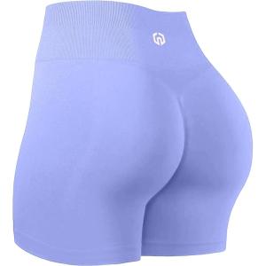 image:imageNELEUS Workout ShortsLegging for Women Scrunch Seamless Soft High Waist Gym ShortsPantsQ1055 1 Pack purple
