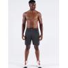 image:imageNELEUS Mens Basketball Shorts 7 Workout Running Shorts6083 3 Pack blackGreyRed