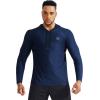 image:imageNELEUS Mens Dry Fit Athletic Shirt Workout Running Long Sleeve Shirts with Hoods5071 Navy BlueRed 2 Pack